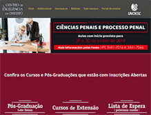 Tablet Screenshot of centrodeexcelenciaemdireito.com